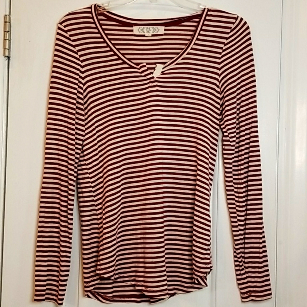 Long sleeve striped top
